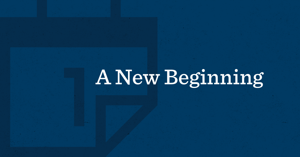 A new beginning